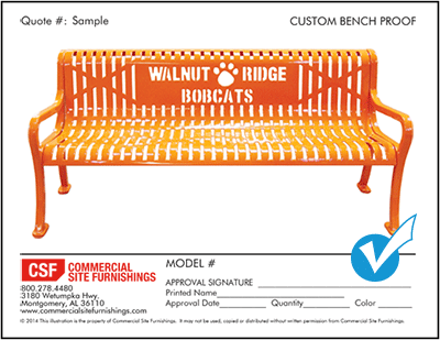 Sample Custom Bench Proof