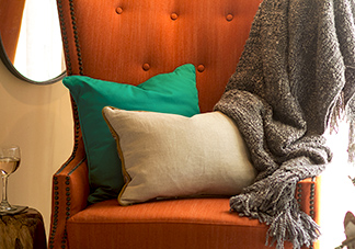 Teal and Orange Throw Pillows