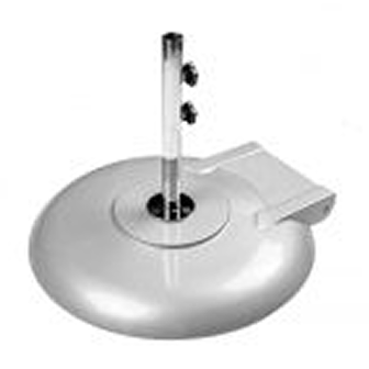 Umbrella base with wheels