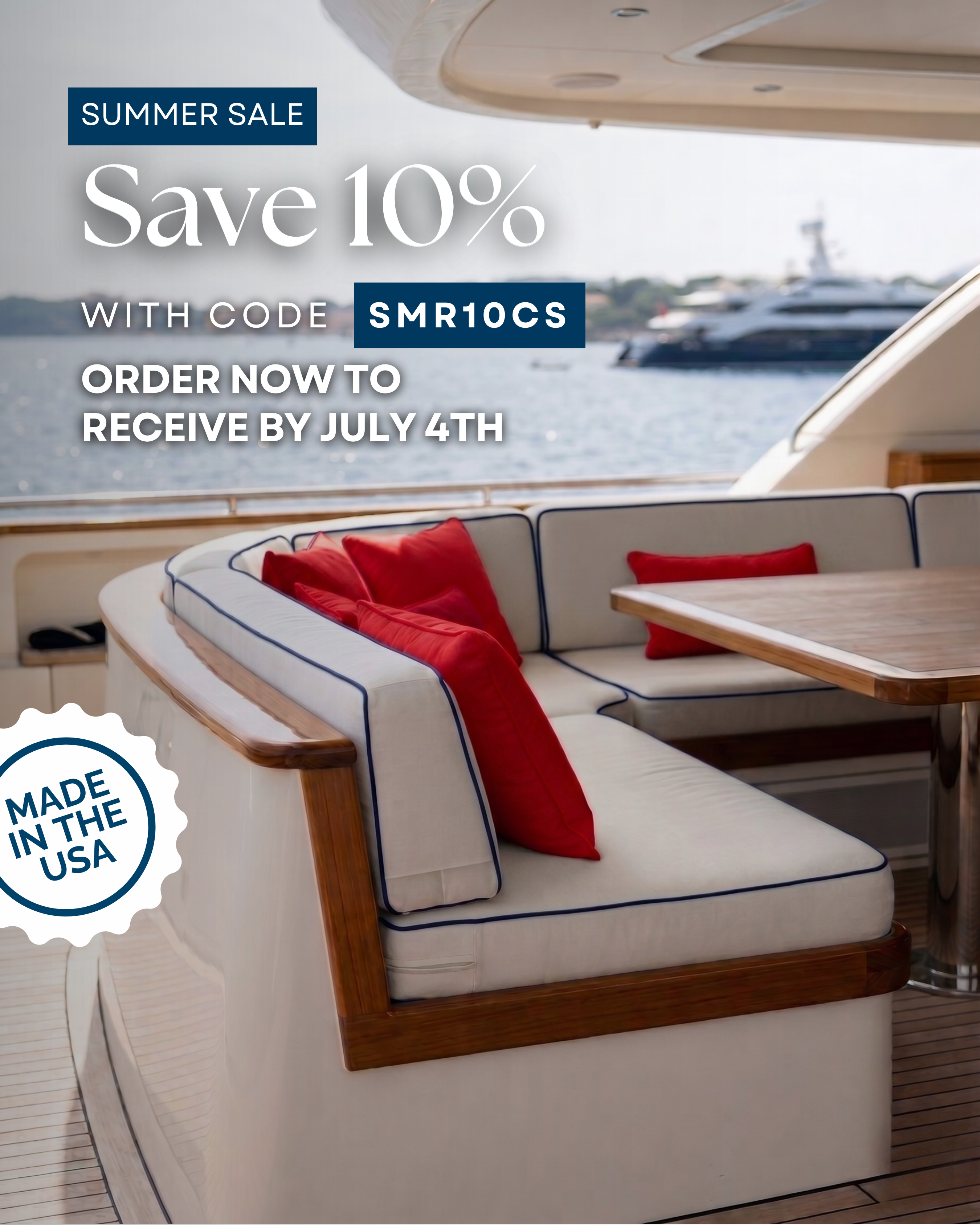 Save 10% on Custom Cushions and Pillows with Code SMR10CS
