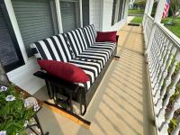 Custom Glider Cushions with Lumbar Pillows