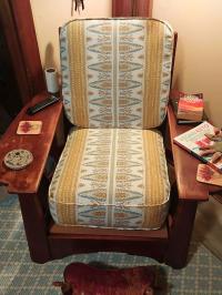 New Cushions for 1940 Paddle Arm Chair