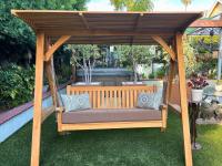 Backyard Swing Cushion and Pillows