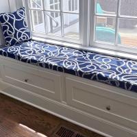 Window Seat Cushion with Matching Pillow