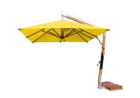 cantilever yellow square umbrella bamboo