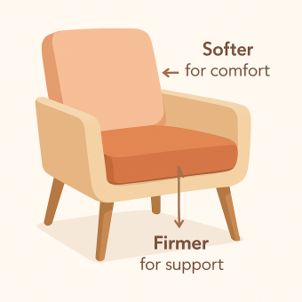 cushion fill for seat and back