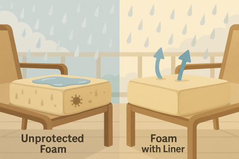using foam outdoors