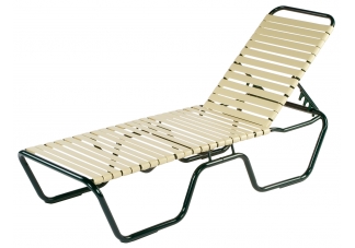 Outdoor patio and deck furniture, poolside loungers, Neptune Strap Chaise Lounge