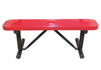 Perforated Backless In-Ground Bench