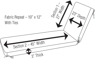 Chaise Example Fabric Yardage