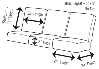 Deep Seating Sofa Fabric Yardage