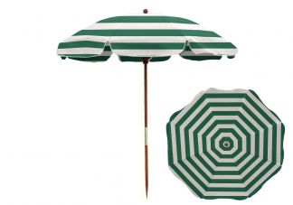 7.5 Teal and White Stripe Beach Umbrella