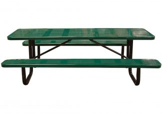 picnic tables, perforated metal picnic table, commercial site furnishings