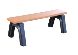 Polly Products Landmark 4 Flat Bench in Black/Black