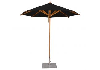 8 3" Levante Black Bamboo Market Umbrella