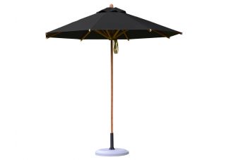8.5 Black Round Bamboo Umbrella