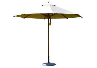 10 Taupe Round Bamboo Umbrella