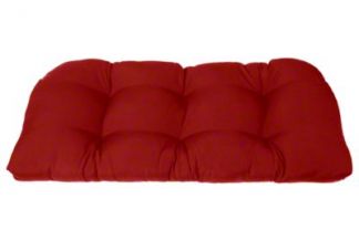 Rounded Back Tufted Sunbrella Bench or Glider Cushion: 41
