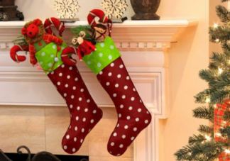Set of 2 Whimsical Christmas Stockings