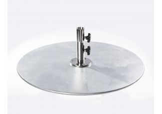 100lb. Round Galvanized Steel Umbrella Base with 8" Stem