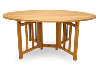Teak Flip Table, Teak Oval Flip Table