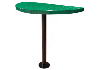 Perforated Semi-Circular Pedestal Table