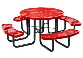 Expanded Metal Round Picnic Table