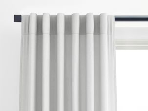 Sunbrella Lucena White Back Tab Curtain