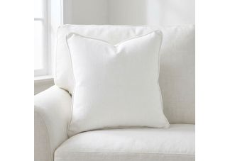 Sunbrella Canvas White Throw Pillow