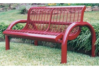 Modern Style Wire Park Bench
