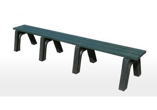 Polly Products Econo-Mizer 8 ft. Flat Bench in Black/Black