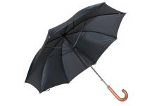 Classic Black Doorman Umbrella with Curved Handle