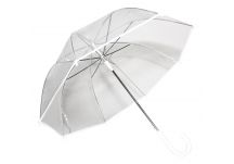 Auto-Open Clear Umbrella-White