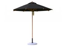 8.5' Black Round Bamboo Umbrella