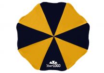 8 Panel Wood Beach Umbrella Logo