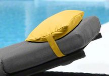 Outdoor chaise hotsell headrest pillows