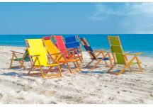 Oak Wood Beach Chair with No Footrest