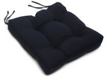 Tufted Chair Cushion in Sunbrella Canvas Navy