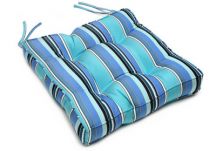 Tufted Chair Cushion in Sunbrella Dolce Oasis