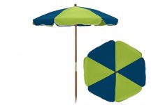 Blue and Green Beach Umbrella