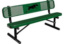 Dog Park 6 ft. Bench with Dog Cutout