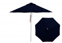 Navy Umbrella with Silver Pole