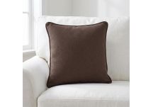 Sunbrella European Canvas Mink Brown Throw Pillow