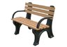 Polly Products Econo-Mizer Traditional 4 ft. Backed Bench with arms in Black/Black