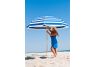 845W Blue Striped Beach Umbrella