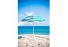 845W Turquoise Striped Beach Umbrella