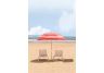 845W Red Striped Beach Umbrella