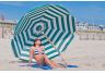 845W Teal Striped Beach Umbrella