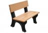 Polly Products Landmark 4 ft.Backed Bench in Black/Black
