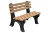 Polly Products Econo-Mizer 4 ft. Backed Bench in Black/Black